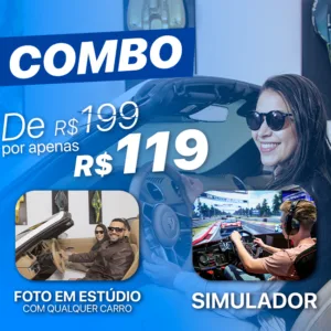 FOTO EM ESTÚDIO (com qualquer carro) + SIMULADOR